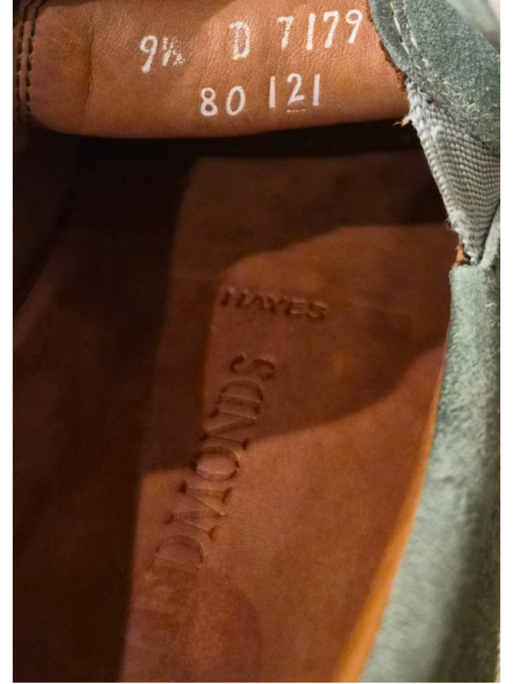 Men's Allen Edmonds Hayes Suede Slip-On Loafers Size 9.5 Sage Green - Picture 7 of 11